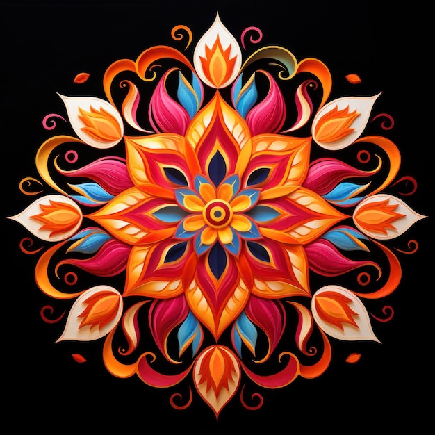 Ícono de rangoli para el Diwali