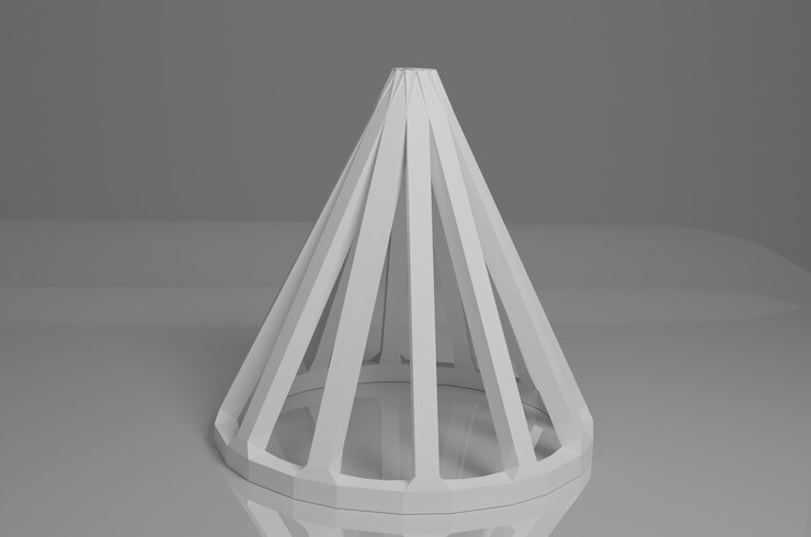 Foto cono de renderizado 3d