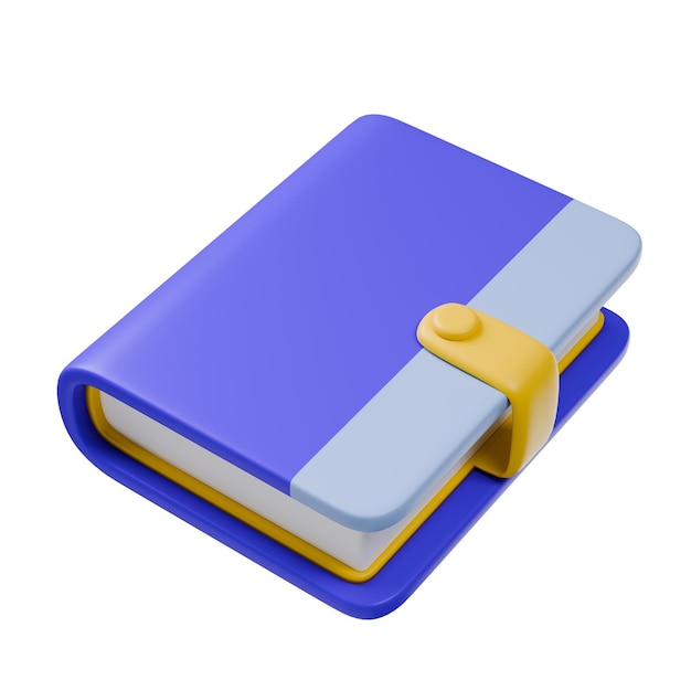 Conocimiento del libro renderizado en 3D con ruta de recorte x9