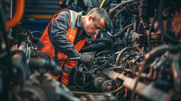 Conocimiento mecánico Mecánico de planta Ajuste fino del motor del tractor