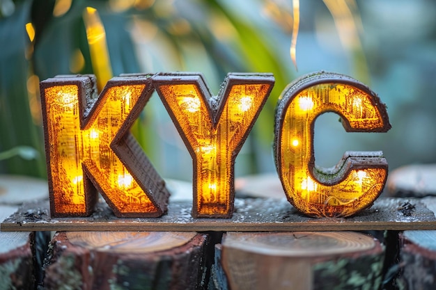 Foto conozca a su cliente las letras kyc en la imagen