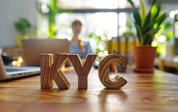 Foto conozca a su cliente las letras kyc en la imagen