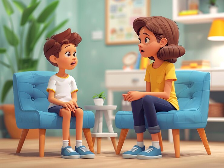 Un consejo profesional de una mujer a un niño