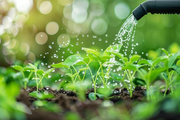 Foto conservación del agua con ecoicones para una energía generativa eficiente