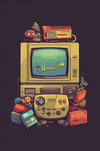 Consola de juegos de arcade retro