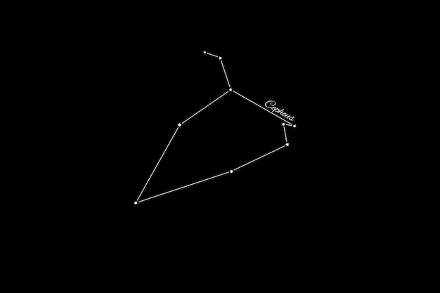 Foto constelação de cepheus, aglomerado de estrelas, constelação do rei cepheus