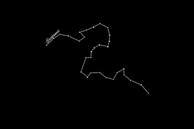 Constelação de Eridanus, Aglomerado de estrelas, Constelação do Rio Celestial