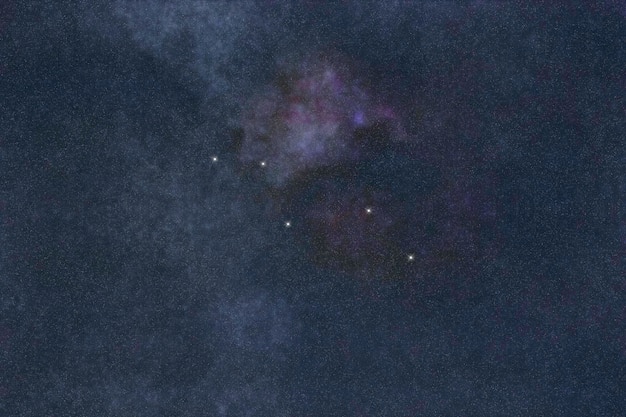 Constelação de estrelas Vulpecula, Céu noturno, Aglomerado de estrelas, Espaço profundo, Constelação de raposa