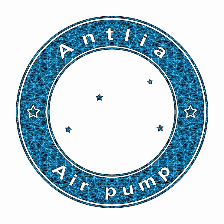 Foto la constelación de la estrella antlia, la constelación de las bombas.