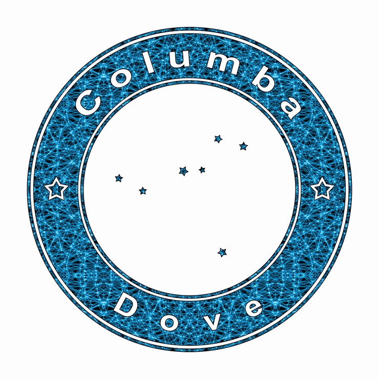 Foto la constelación de la estrella de columba la constelación de las palomas