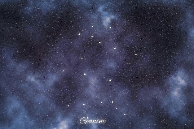 Constelación de estrellas Géminis Estrellas más brillantes Cástor Pólux Constelación de gemelos