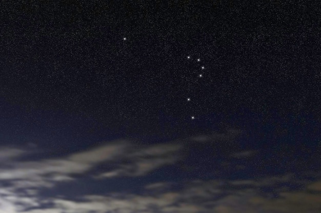 Foto constelación de horologium cúmulo de estrellas reloj constelación reloj de péndulo