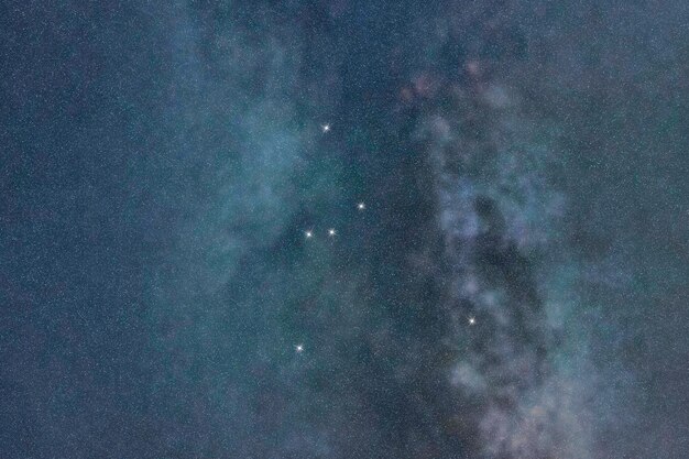 Foto constelación de hydrus racimo de estrellas constelación de serpiente de agua