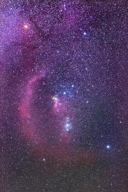 Constelación de Orión cielo nocturno