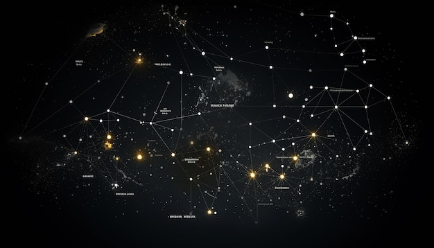 Constelações Triângulo de Verão em uma adição realista de rótulos de constelação