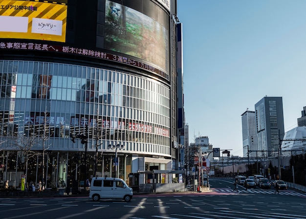 Foto construção de paisagem urbana asiática