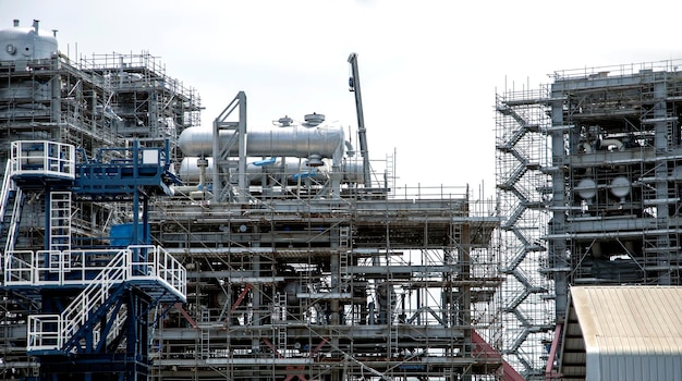 Construção de tubos de metal de refinaria de petróleo e gás da planta industrial