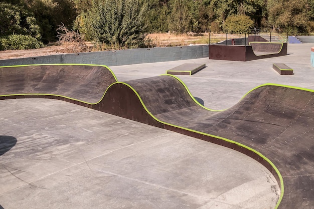 Construção de uma pista de skate Rampas para saltos