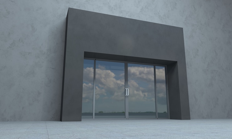 Foto construção de visualização em close-up renderizada em 3d