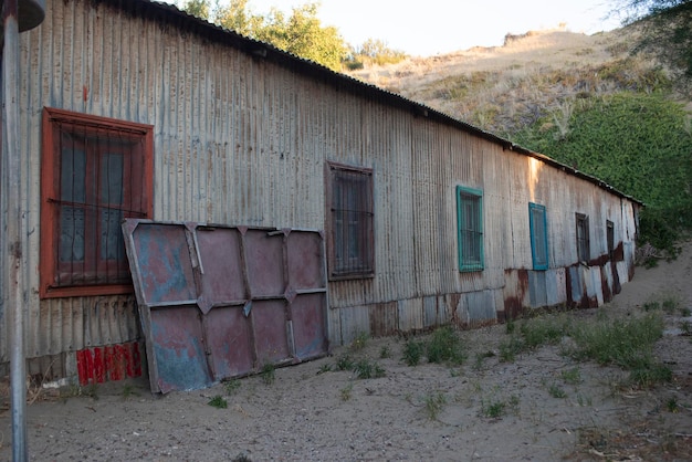 Construção típica pitoresca na cidade de Puerto Piramides Península Valdes Chubut Província Patagônia Argentina