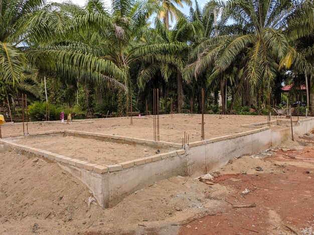 Construcción de casas en el campo