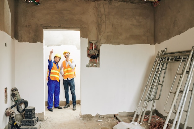 Foto construtor mostrando espaço para o empreiteiro