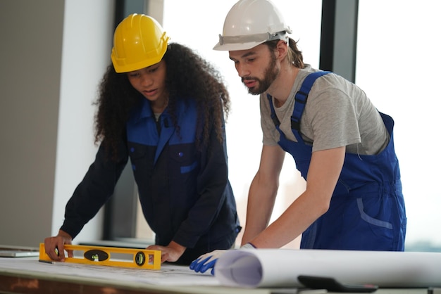 Construtor no canteiro de obras