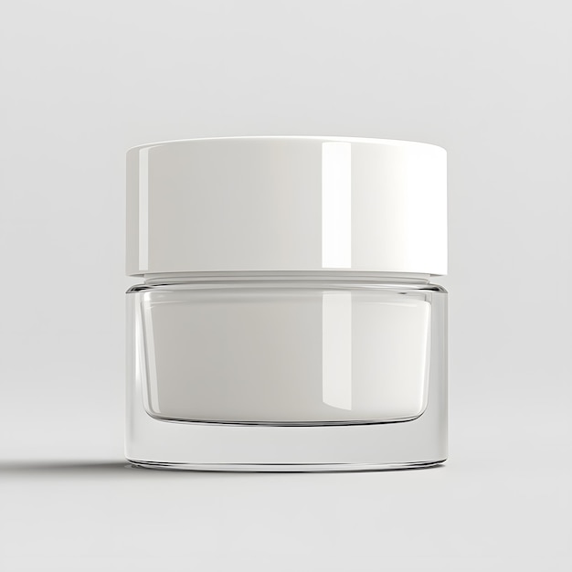 Container de cosméticos branco isolado em fundo branco