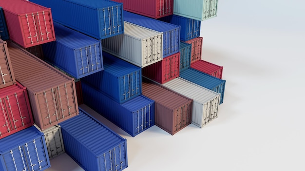 Container für den Versand von 3D-Rendering