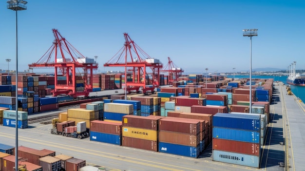 Container in einem Hafen mit einem Samsung-Logo auf der Vorderseite.