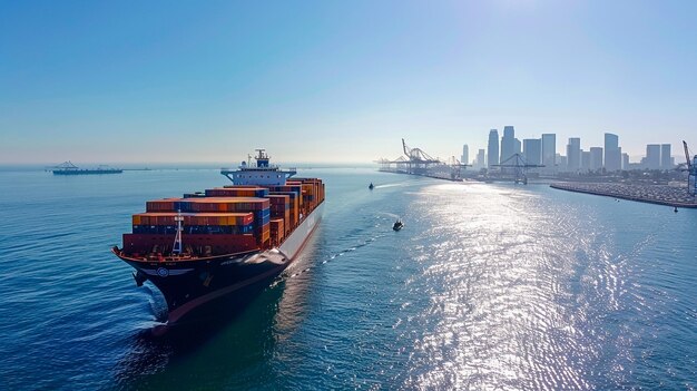 Container Ship Vessel Cargo Carrier importación exportación logística y exportación de productos en todo el mundo