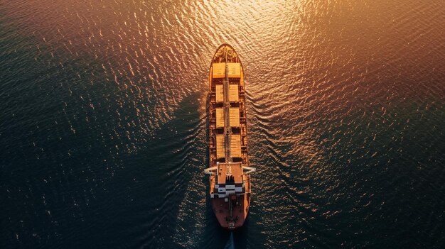 Containercontainer ship em importação exportação e logística de negóciosPor guindaste Comércio Porto Envio de carga para porto Vista aérea Transporte aquático InternacionalShell Marin Transporte logístico