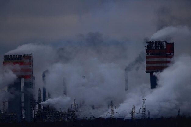 contaminación del aire de la planta de la industria química