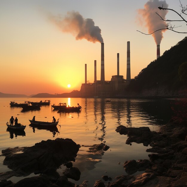 Foto contaminación por co2 hd 8k papel tapiz imagen fotográfica de stock