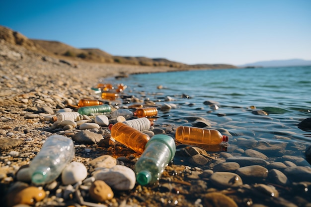 contaminación por envases de plástico en la playa