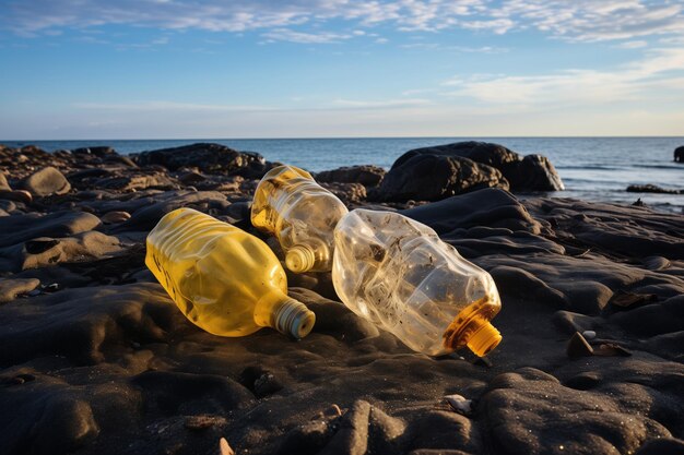 Foto contaminación marina residuos plásticos impacto humano daño ambiental amenaza tóxica para la vida oceánica