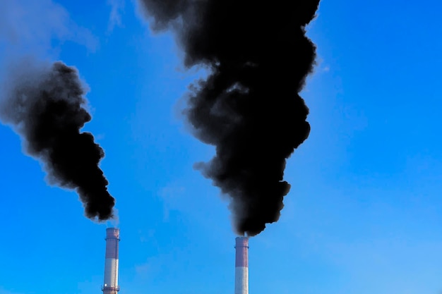 Foto contaminación por smog negro de la naturaleza