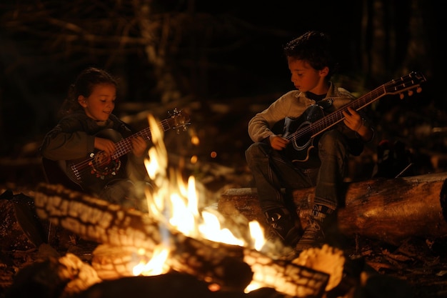 Contar a história da família tocando música com o ai generativo