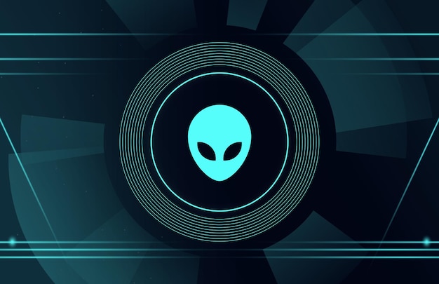 Contato com um fundo digital de ícone de ufo de civilização alienígena vida extraterrestre