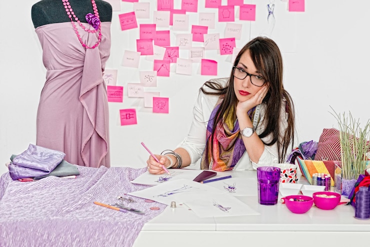 Foto contemplando el diseñador