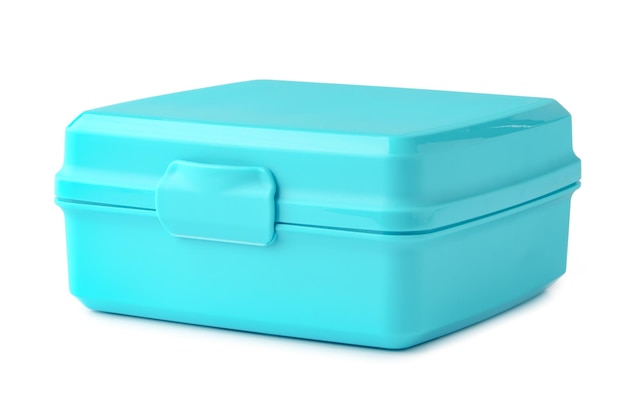 Contenedor de alimentos vacío aislado sobre un fondo blanco