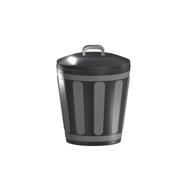 El contenedor de basura 3D