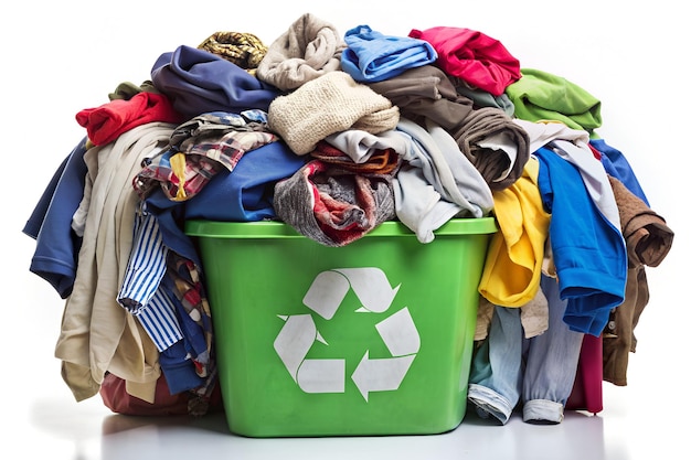 Un contenedor de reciclaje verde con un contenedor de recycling verde que dice reciclaje