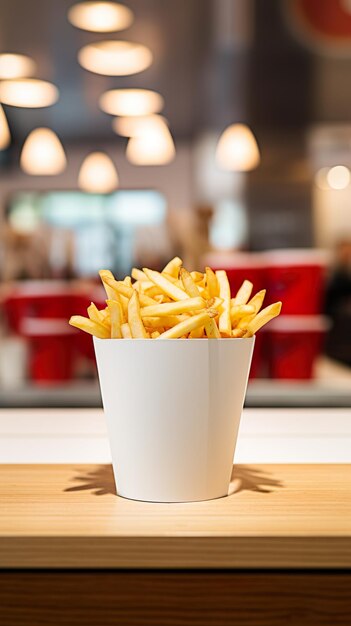 Contenedores de papas fritas para maqueta