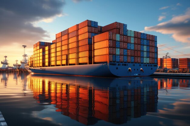 Contenedores de transporte de mercancías en el acuerdo de cereales de la crisis alimentaria del puerto