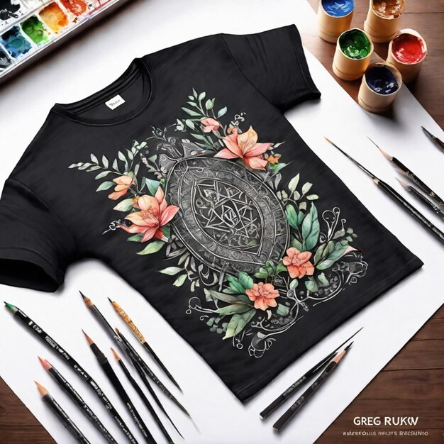 Foto contenido generado por ai camiseta clásica atemporal para sus diseños de moda creativos