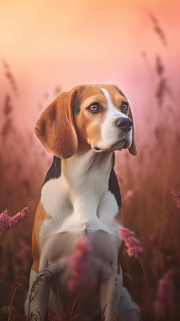 Contenido Perro Beagle en la hierba