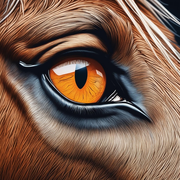 Conteúdo gerado por Ai Graceful Elegance A Horse's Eye in CloseUp