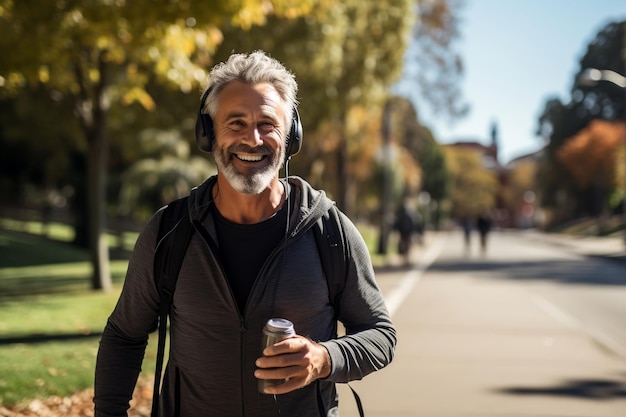 Conteúdo para adultos com fones de ouvido e água refrescante