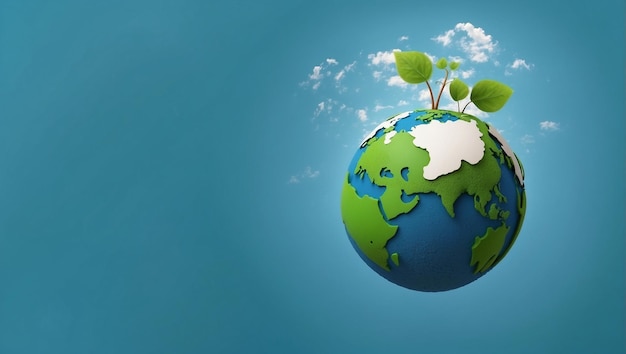 Contexto do conceito do Meio Ambiente Mundial e do Dia da Terra com espaço para cópia